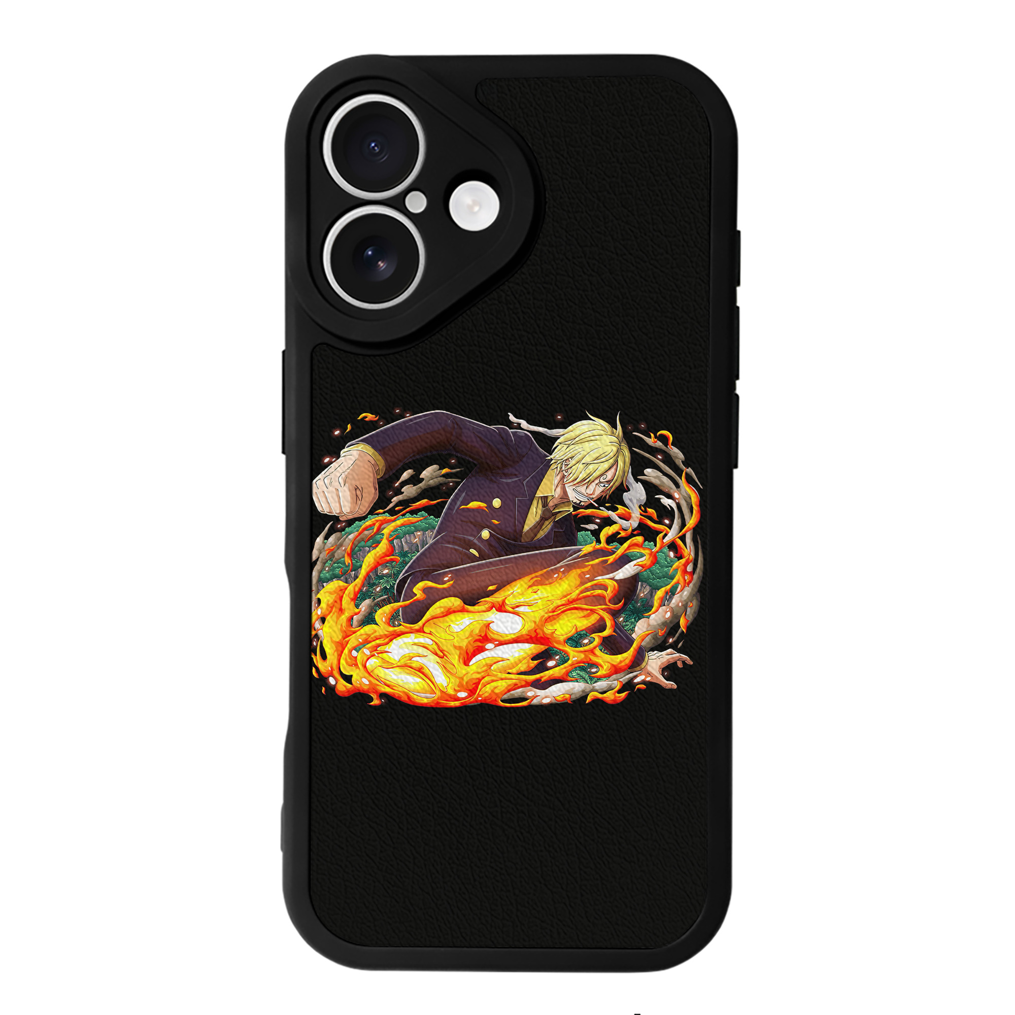 （画像用） ワンピース サンジ ONE PIECE Sanji 【iPhone 16シリーズ対応】シリコンスマホケース（レザー調） 材質：シリコン